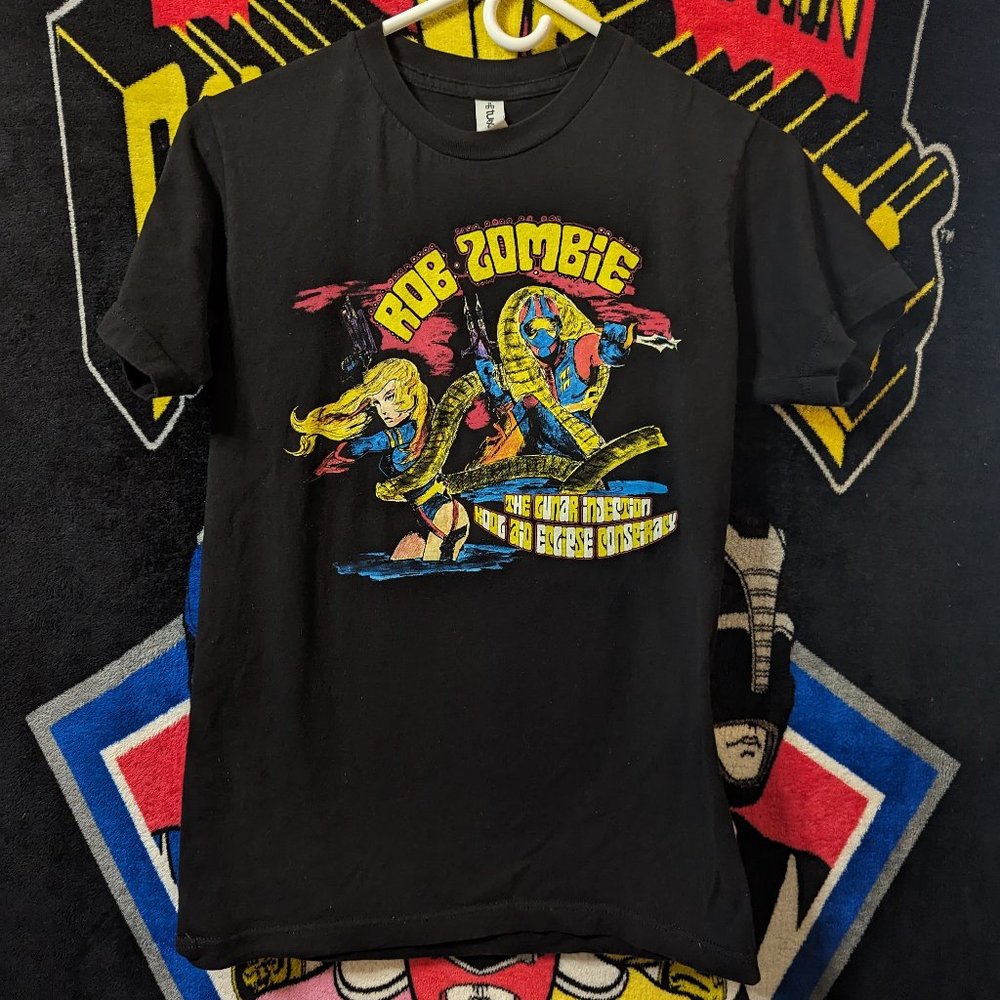 Rob Zombie The Lunar Injection Kool Aid Eclipse Conspiracy Black T-Shirt sz S